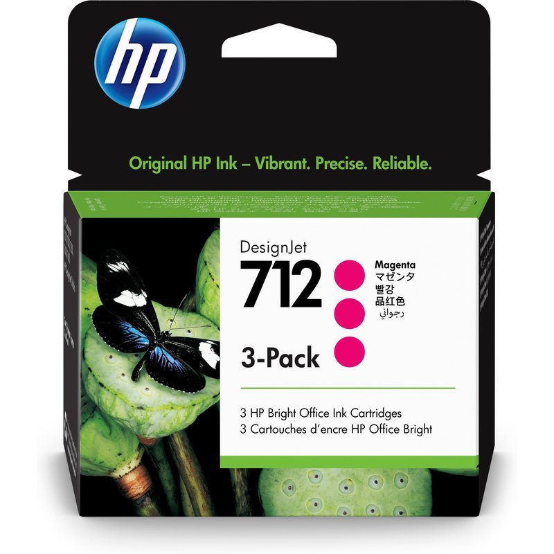 HP 712 3-PACK 29-ML MAGENTA DESIGN