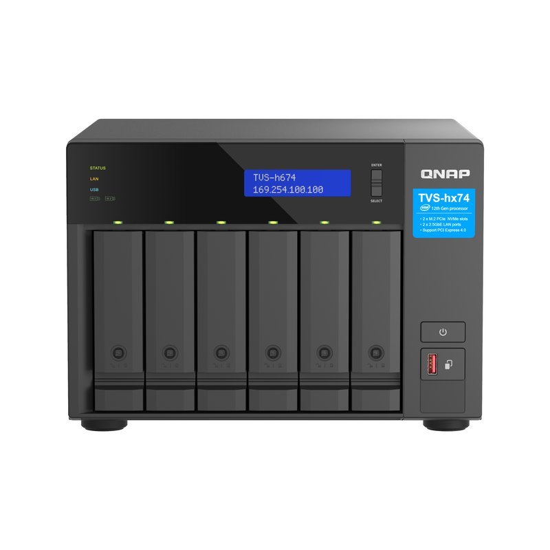 QNAP nas 6-bay 2x nvme